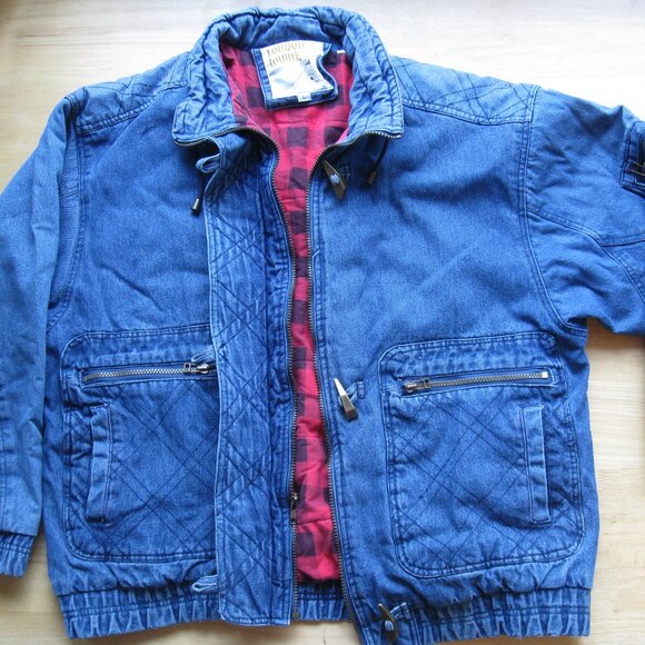 VTG 80s LONDON TOWNE Denim Jacket, Size L - Picture 1 of 6